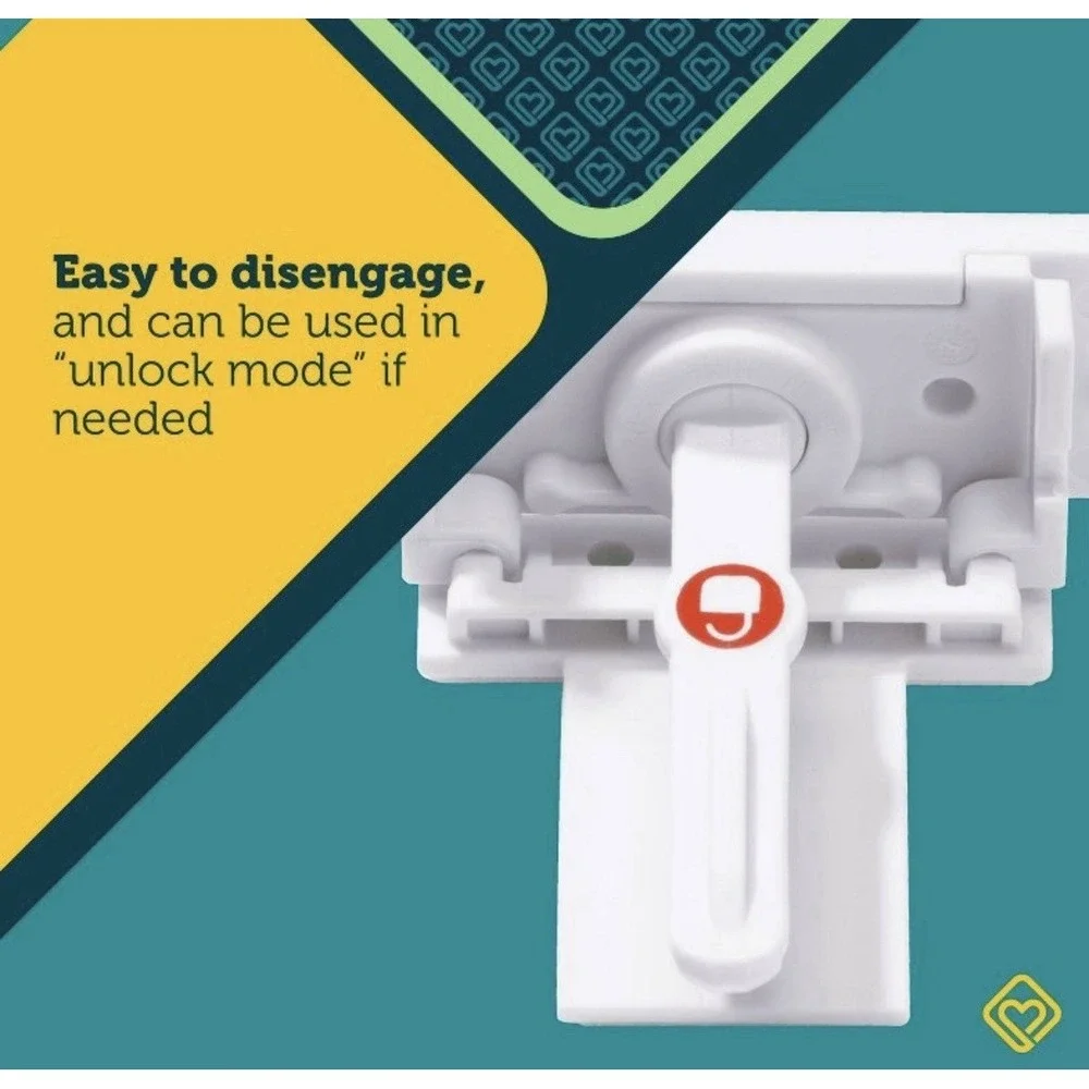 Safety 1st Adhesive Cabinet Safety Latch - 4 Pack White